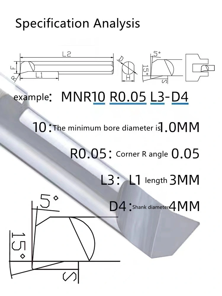 Wyk CNC Lathe Grooving Turning Bar Cutter Boring Tool Solid Carbide Tool Mgr for Back Boring