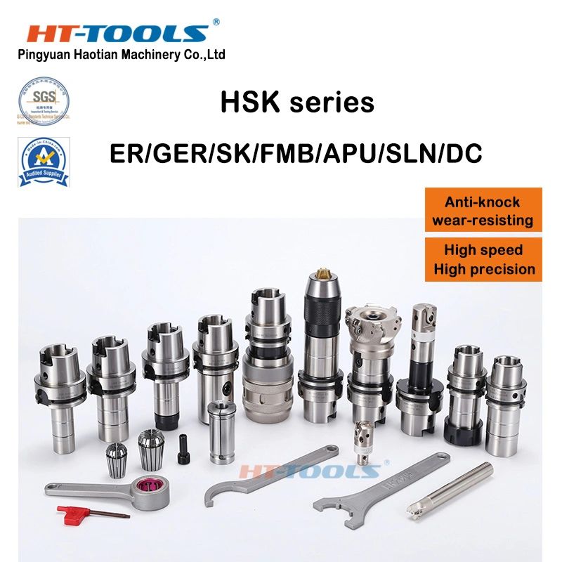 Hsk Toolholder Series Hsk32A Hsk40A Hsk50A Hsk63A Hsk100A Hsk63f Hsk40e Hsk50e Er Sln Collet Chuck Tool Holder 25000rpm 30000rpm for CNC Milling Machine Tools